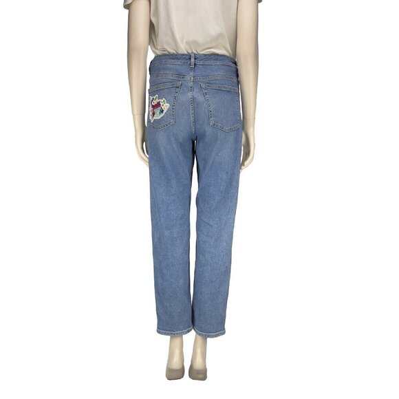 & Other Stories Jeans Embroided Sequins Cropped Paris Atelier s 29 - Picture 6 of 16